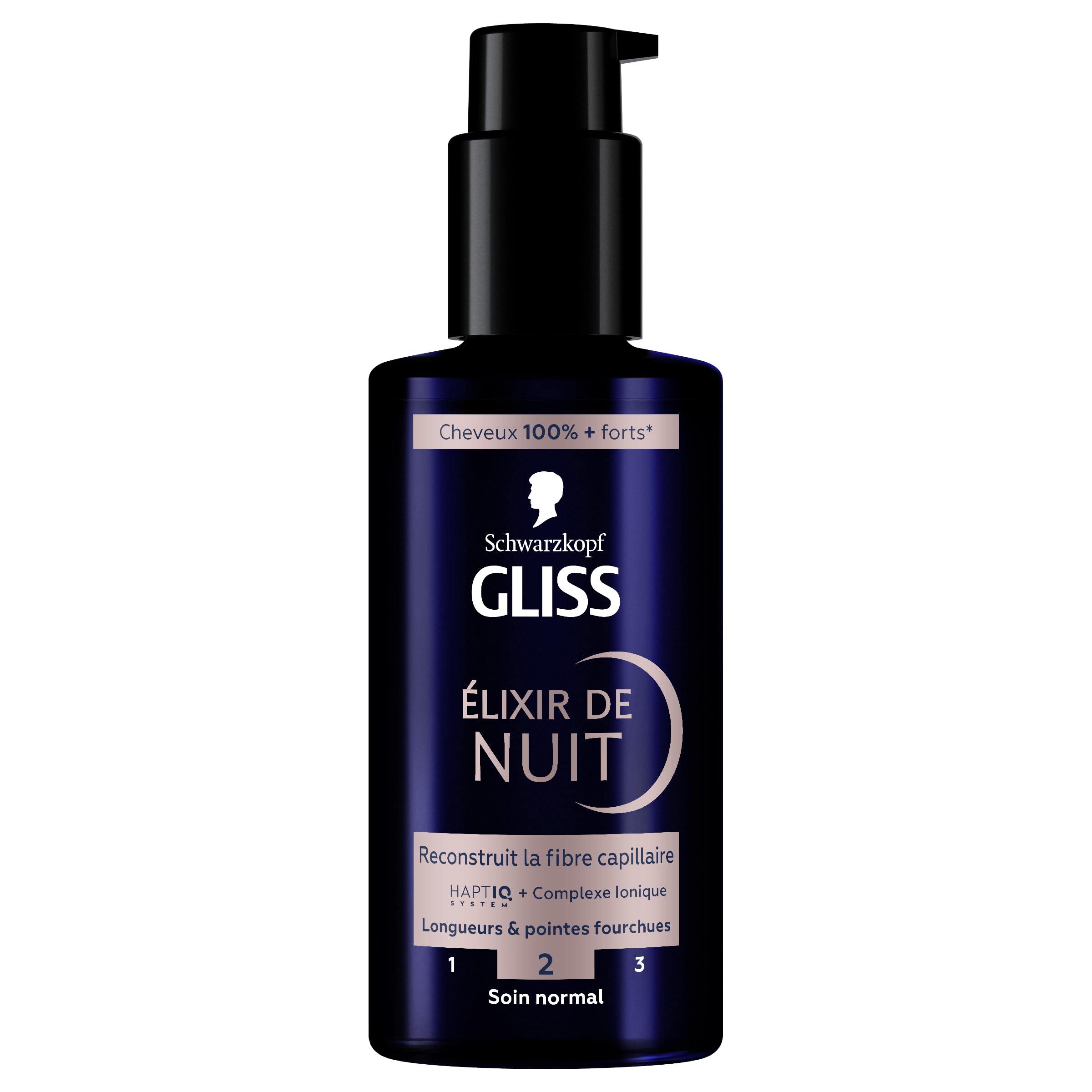 Schwarzkopf – GLISS – Elixier de Nuit – Wiederaufbau der Haarfaser – Haptiq System – Ionen-Komplex – Längen & Spitzen – 100% stärkeres Haar – normale Pflege – ohne Ausspülen – 100 ml