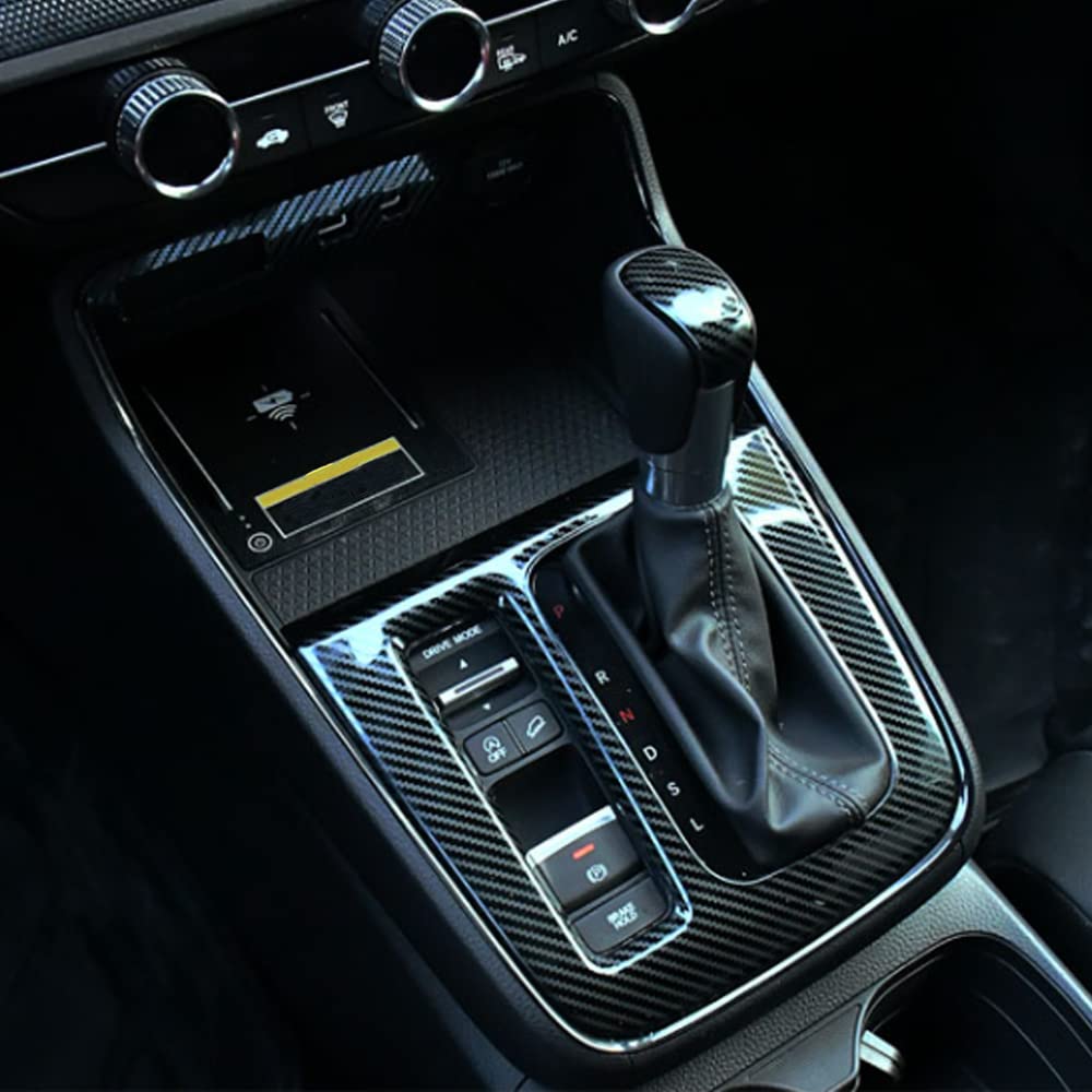 CEBAT ABS Center Console Gear Shift Panel Cover Interior Decoration Trim Accessories for Honda CR-V 6th Gen CRV 2023 (Carbon Fiber)