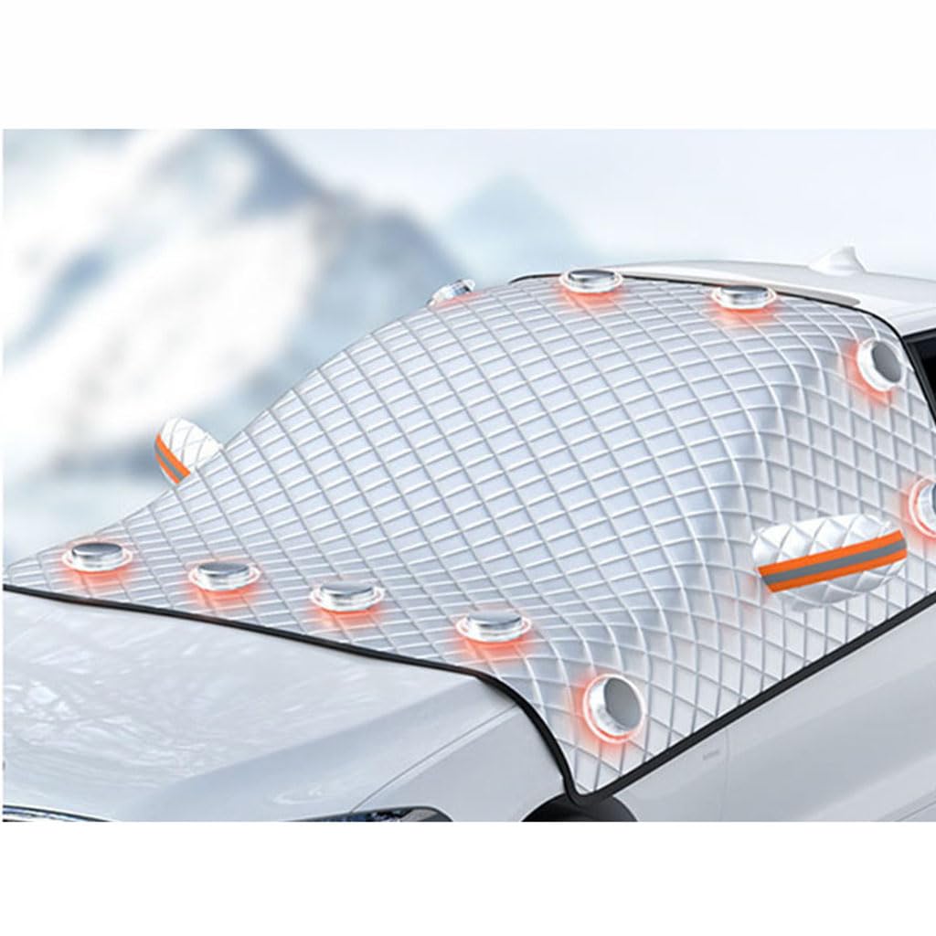 Auto Scheibenabdeckung für KIA Carens(7seats) 2007-2024,Ultra-Dick Faltbare mit Seitenspiegelabdeckung gegen Schnee Abdeckplane Zubehör