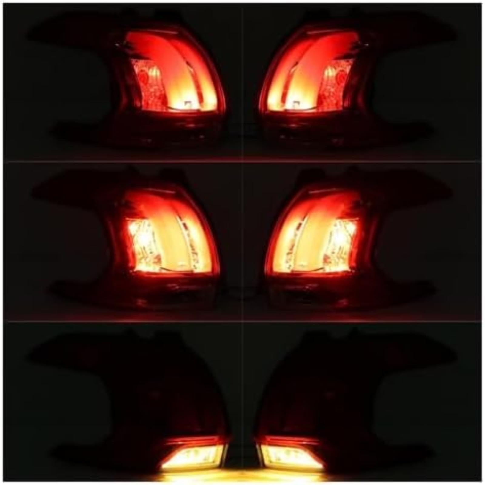 Riflettore paraurti posteriore Fanale posteriore per auto Indicatore di direzione Lampada freno all'interno esterno Gruppo fanale posteriore, per luci per Peugeot 2008 (Outside Right)