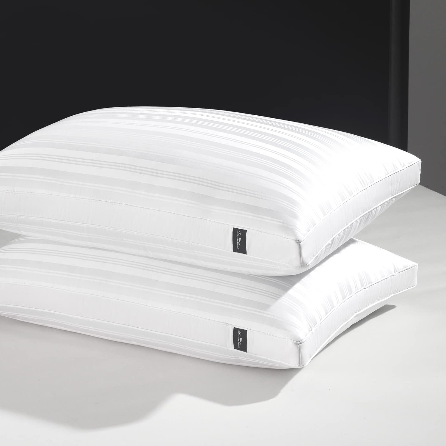 Three Geese Set of 2 White Goose Feather Bed Pillows King