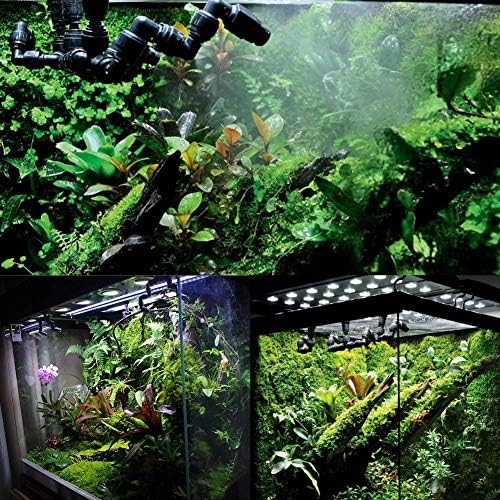 HEEPDD Reptile Terrarium Nozzle, 360° Adjustable Fogger Mist Sprinkler for Rainforest Tank Amphibians, Plants, Flowers, Reptiles - Image 3