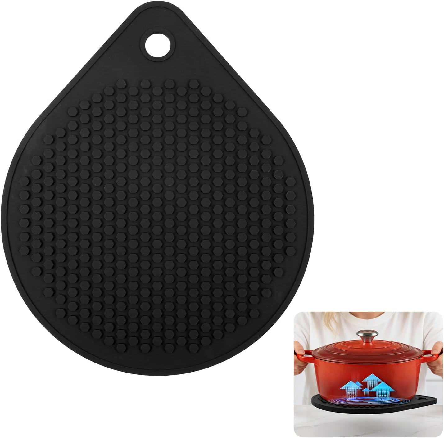 Magnetic Silicone Trivet Compatible with Le Creuset Cast Iron Dutch Ovens