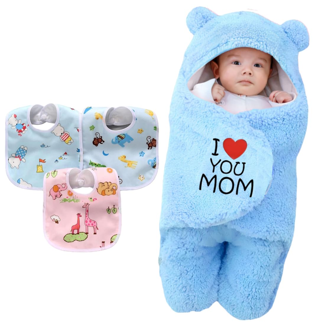 First Kick Newborn Baby Blanket - Hooded Security Blanket -14