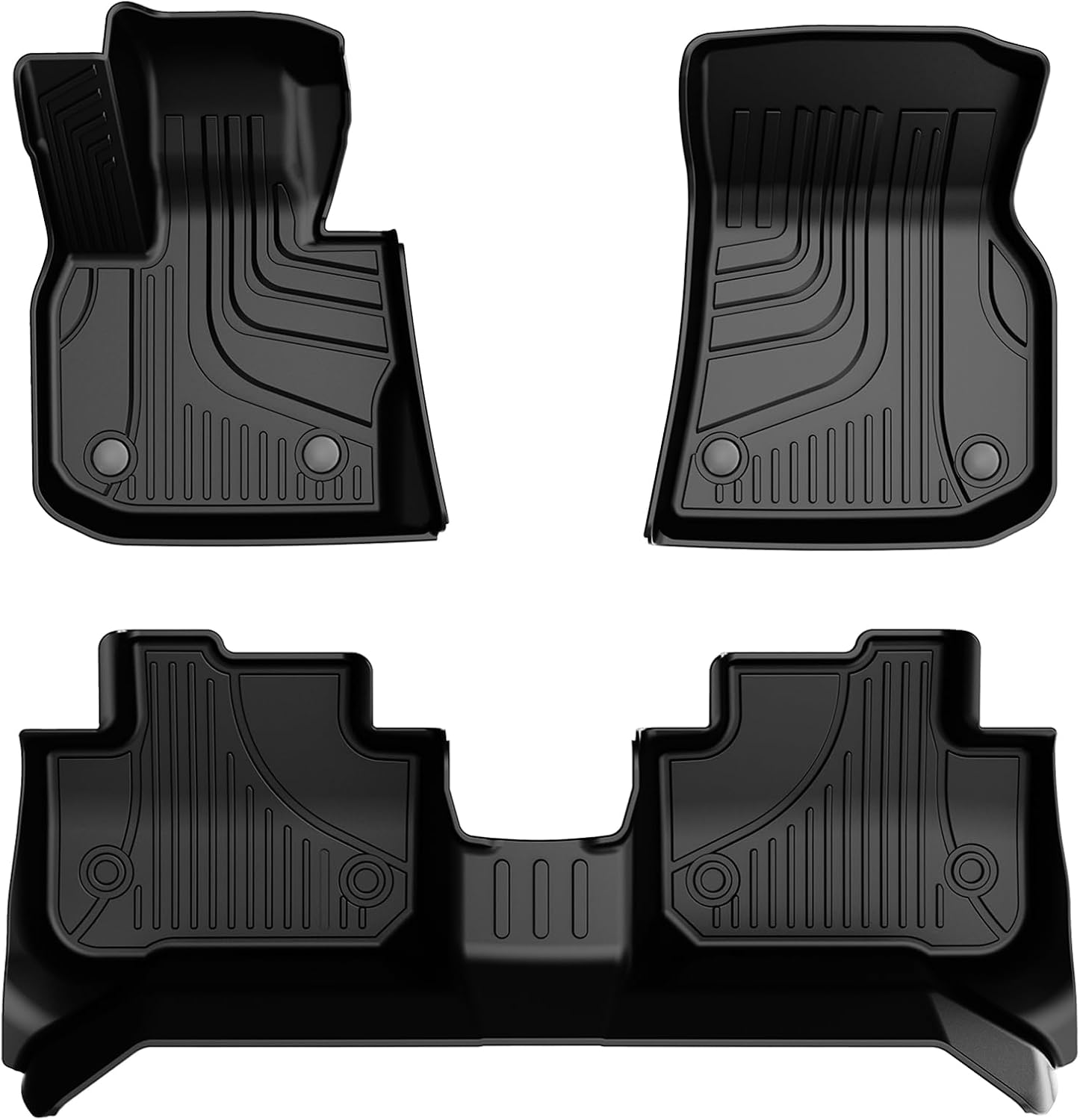 Original Floor Mats for 2018-2024 BMW X3 & 2019-2024 BMW X4 - Custom Fit TPE All Weather Rubber Floor Liners for BMW X3 30i M40i 30e X3M BMW M M40i xDrive