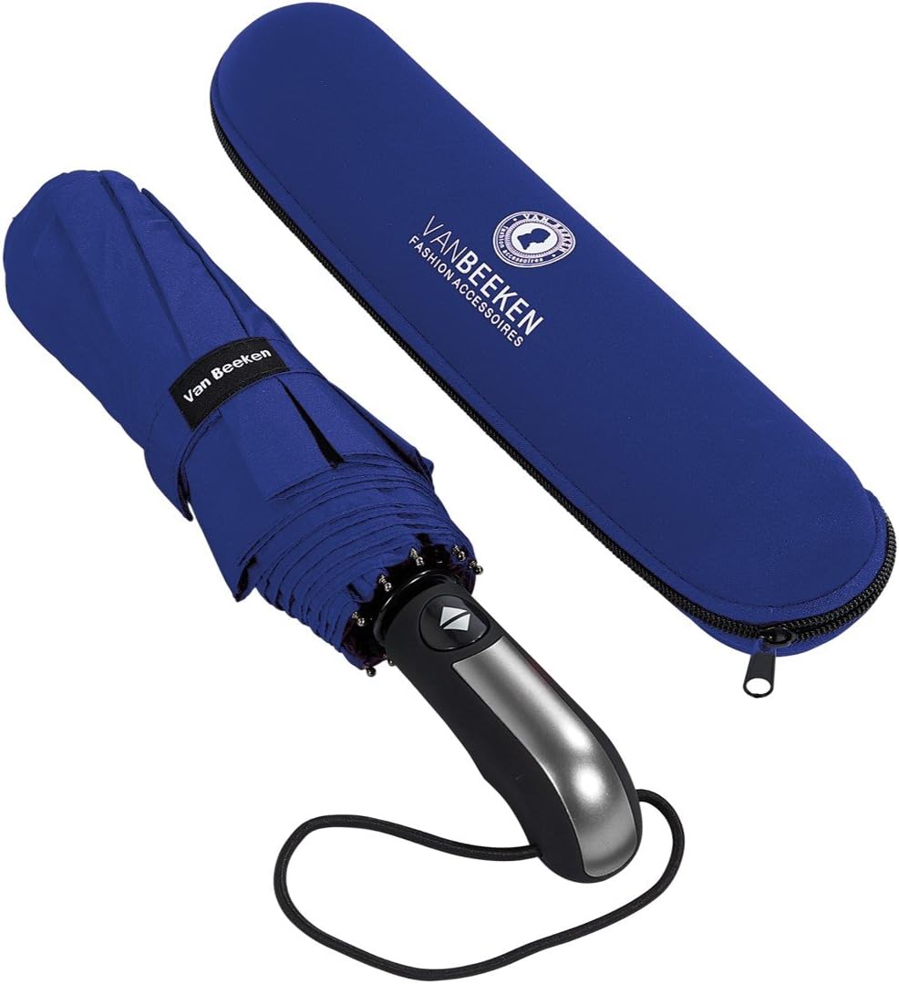 VAN BEEKEN - Kleiner Taschenschirm - sturmfester & winddichter Automatik-Regenschirm