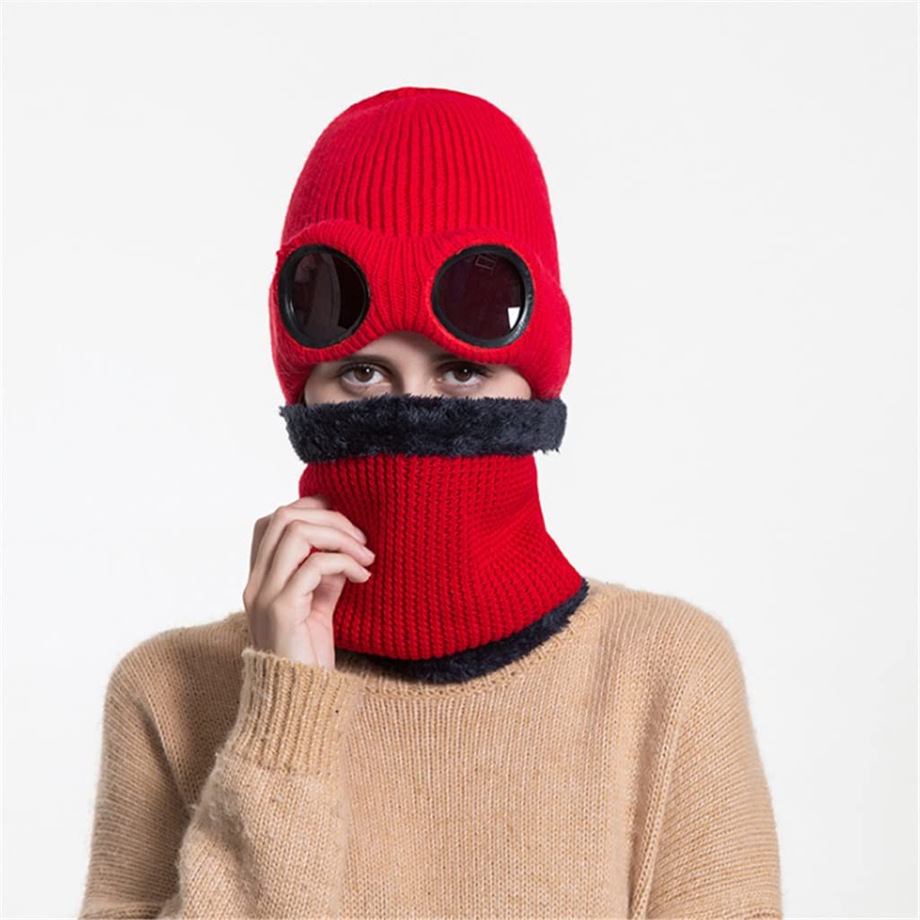Czapki zimowe damskie Czapki gruba ciepła czapka Skullies Czapka damska czapka na zewnątrz apaszka (kolor: C, rozmiar: jeden rozmiar)