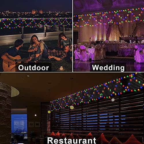 WUJUN 380 LED Christmas Lights Outdoor,40Ft Christmas Decorations Outdoor Indoor String Lights,11 Modes Exterior Christmas Lights Waterproof Xmas Lights for Party Home Decor (Multicolor)