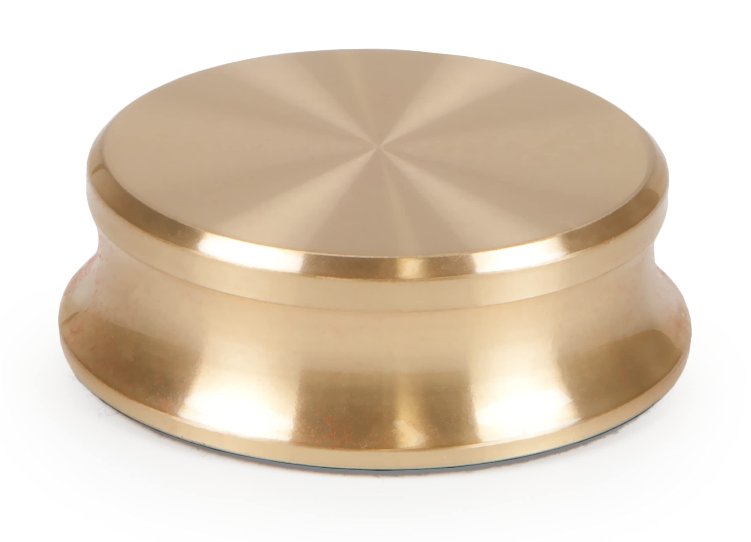 Pro-Ject Record Puck Brass, 800g Schwerer Platten-Puck zum Fixieren von Schallplatten, Messing
