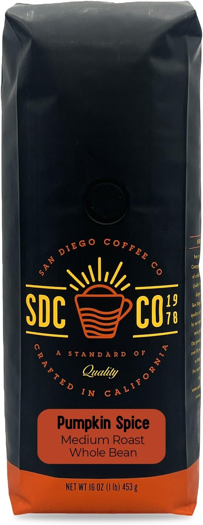 Pumpkin Spice, Medium Roast, Whole Bean Coffee, 16-Ounce Bag Café en grano tostado