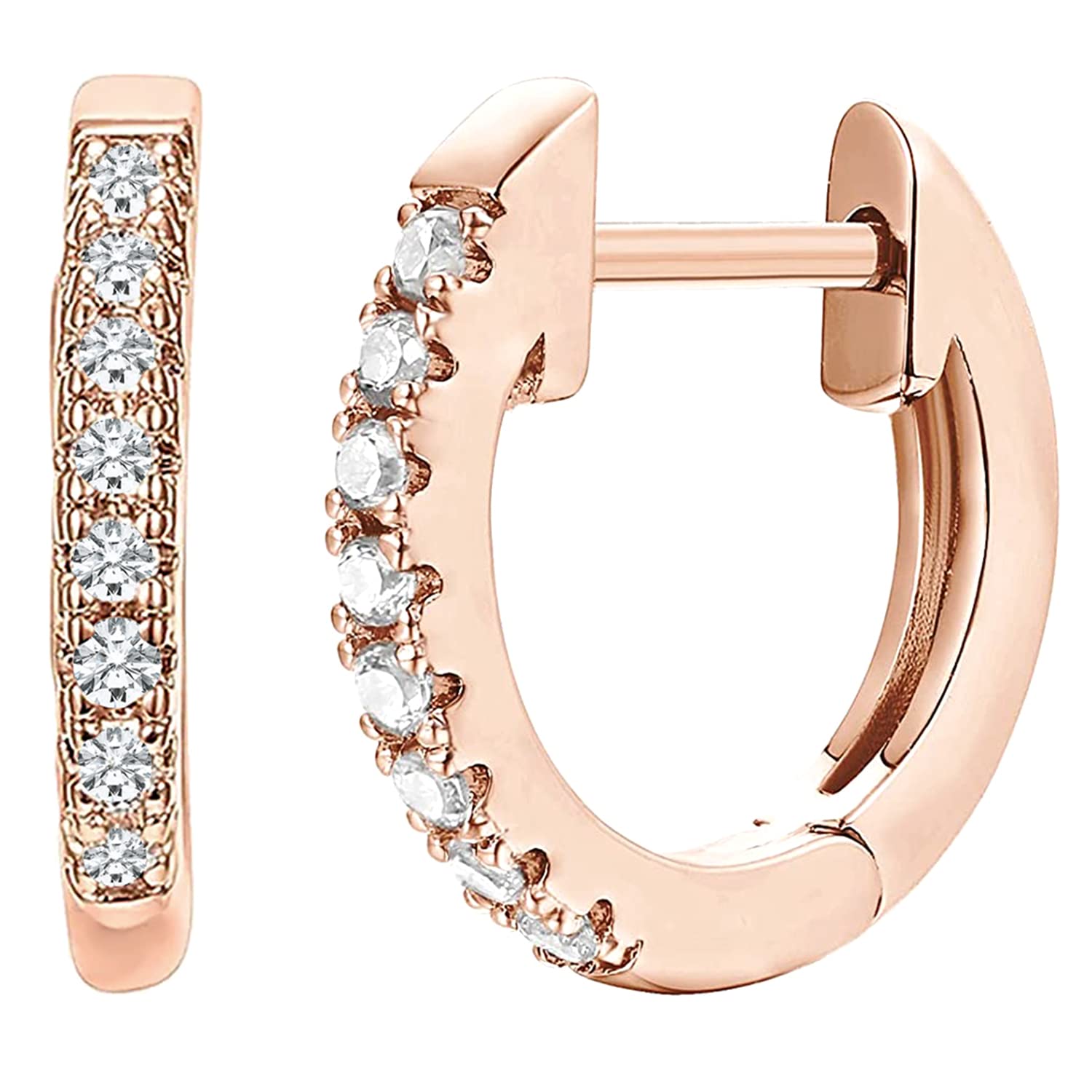 peora American Diamond Studded Hoop Earrings Office Work Wear Fashion Jewellery for Women-picture-42