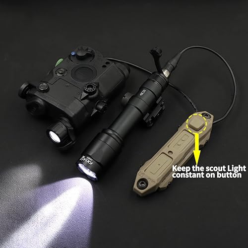 Miniatura 5 de Conjunto de interruptor de presión de doble cinta para luces de armas de luz Scout y interruptor de presión remoto dual de enchufe láser (enchufe