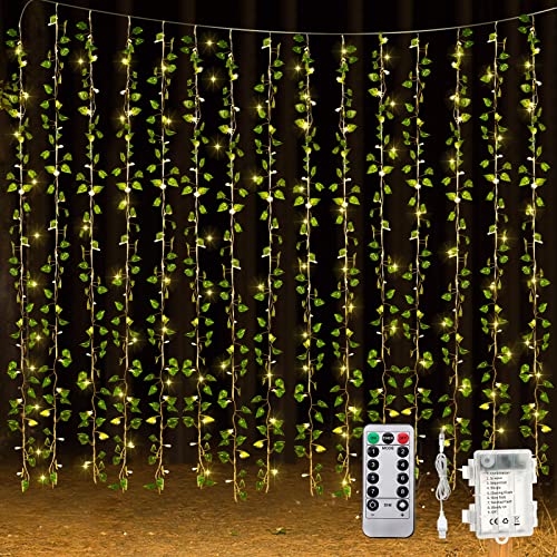 15 Pcs 6.6 ft 300 LED Fake Ivy Vines String Lights (Ivy Leaf)