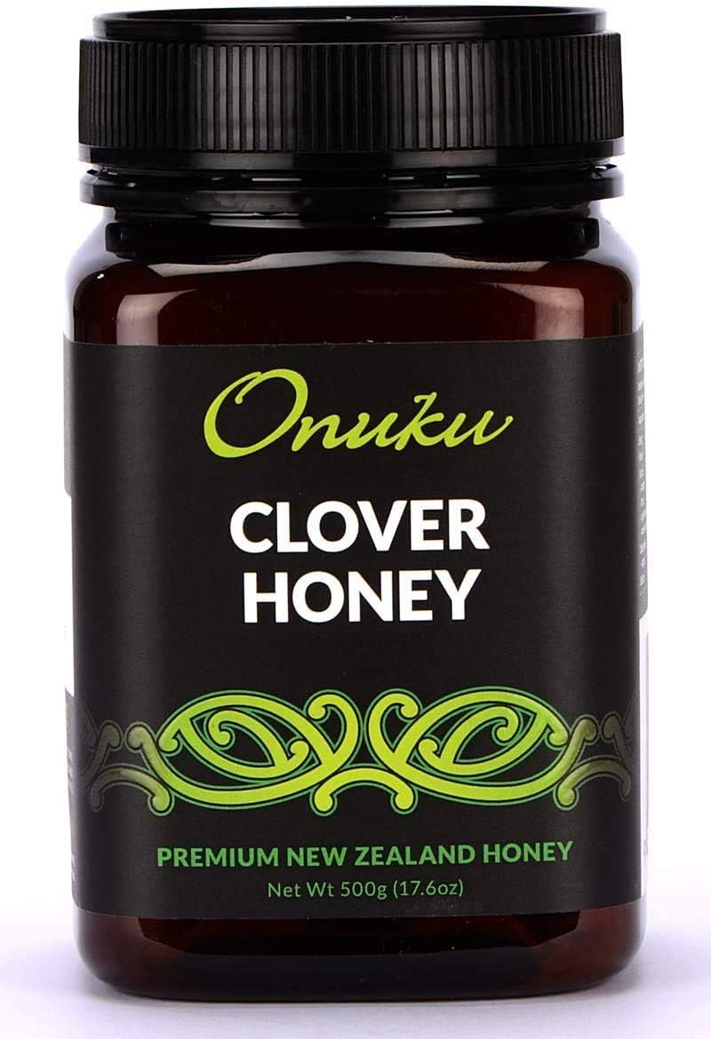 Onuku Clover Honey - Premium New Zealand Honey - 100% Pure Honey - Non GMO Delicious New Zealand Honey - 500g