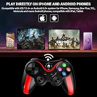Vista 2 de arVin Mobile Game Controller for iPhone & Android with Phone Holder, Bluetooth Gamepad Joystick for iPhone 15/14/13/12/11, iOS, iPad, Samsung Galaxy