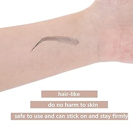 Maitys 12 Sheets 108 Pairs 4D Hair Like Waterproof Eyebrow Tattoos Stickers Temporary Transfer Brows Decal Peel off Fake Eyebrow Sticker Instant Authentic Brow Decal for Women(Lovely Style)