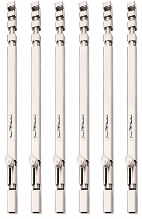 Smart Shophar Stainless Steel Square Section Tower Bolt 12 Inches Silver Pack of 6 / Elegant and Functional/Smooth Finish/Great for Home and Office Doors, Windows, and Furniture