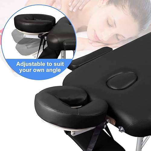 Miniatura 32 de Mesa de masaje universal, cuna y cojín de cara, silla de masaje ajustable, reposacabezas y almohada facial, plataforma de masaje, cojín para Cuna
