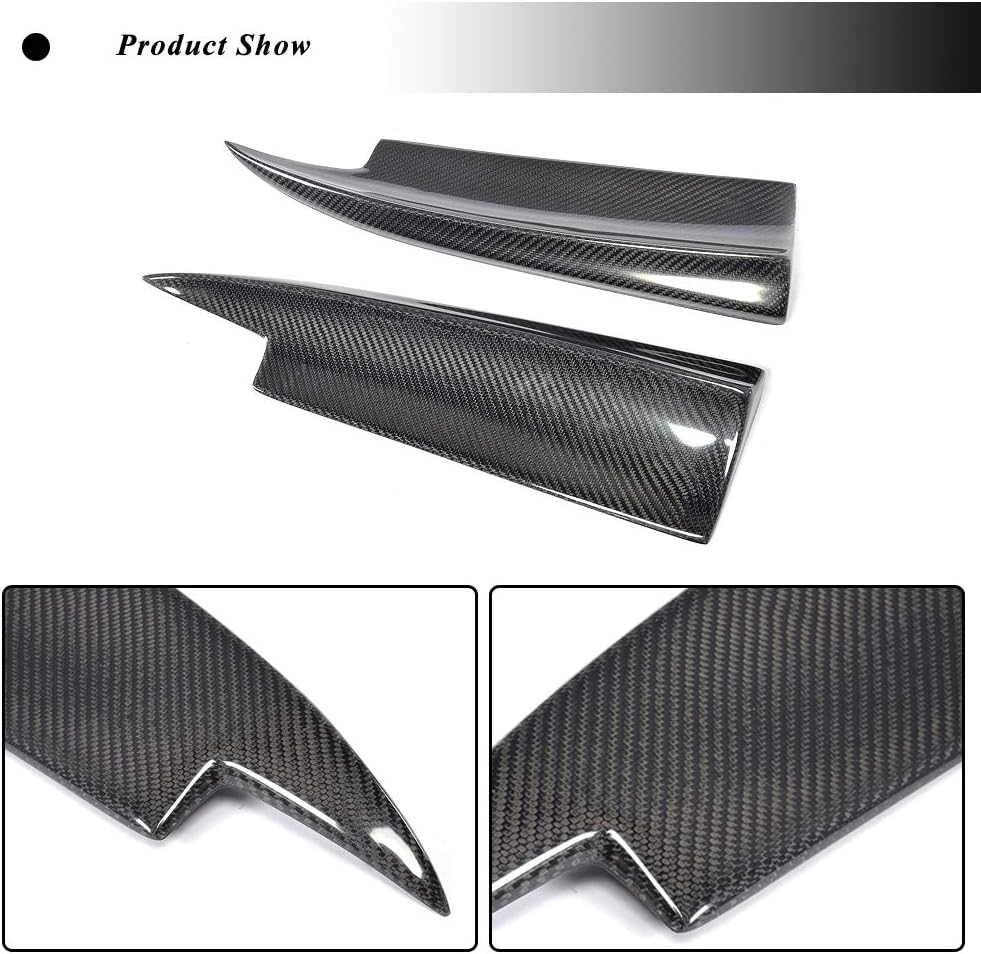 W117 CF Rear Splitters, fits for Mercedes Benz CLA Class W117 C117 CLA200 CLA250 Sport CLA45 AMG Sedan 2013-2019 Carbon Fiber Rear Bumper Spoiler Lip Flap Corner Cover (Black+Red)