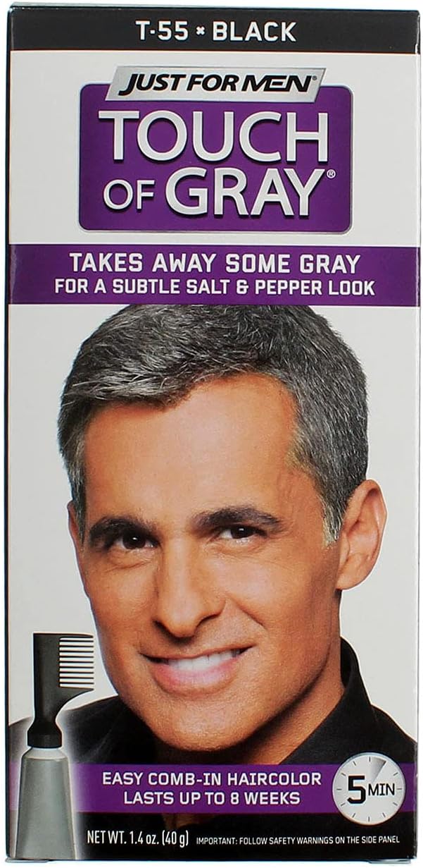 Touch of Gray Men's Hair Color, Black (Pack of 7) : Beauty & Personal Care
