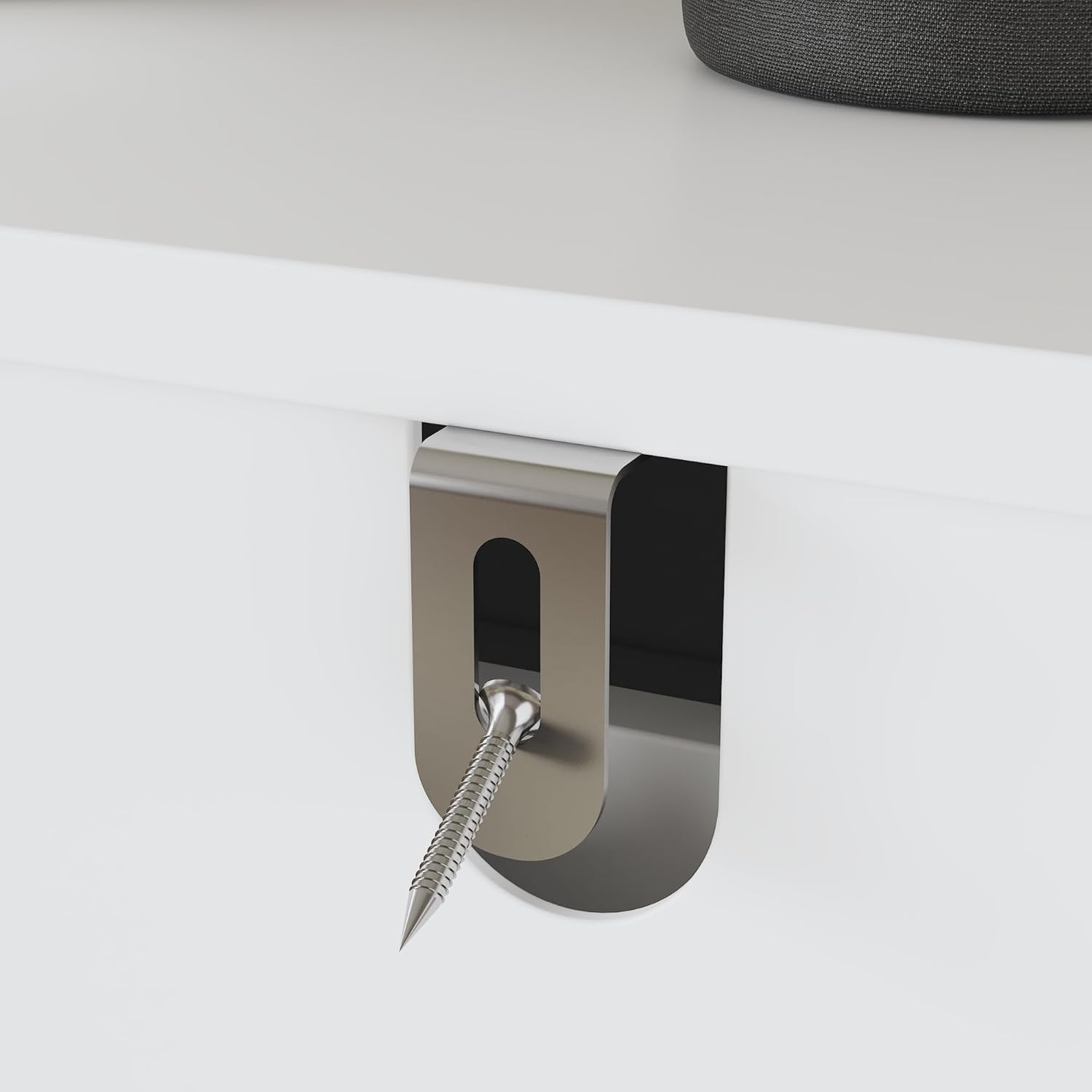 ECACAD 63" Long Dresser for Bedroom, 9 Drawer Double Dresser, Modern Chest of Drawers with Arched Pattern for Living Room Closet, White