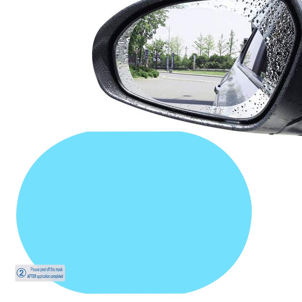 Film Anti-pluie Pour Rétroviseurs - 4 Pièces (ovale Et Carré) - Anti-buée, Transparent, Facile à Poser