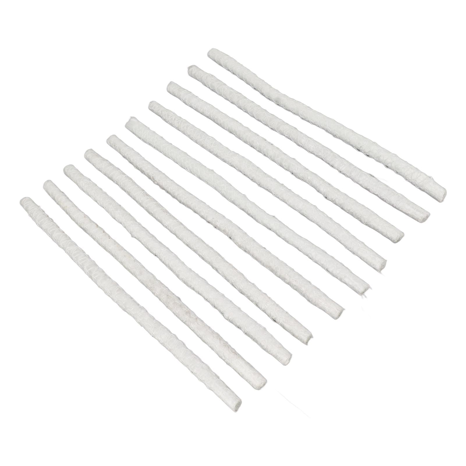 10PCS Wine Bottle Torch Wicks Kit Fiberglass Replacement Wicks with Brass Torch Wick Holders and Caps for DIY Homemade Torch Indoor Outdoor Decor