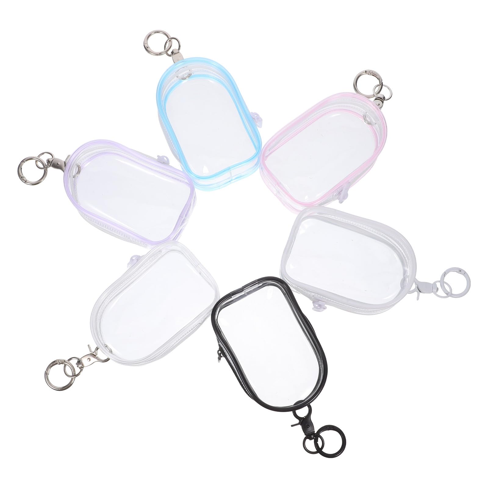 Bolsa de Exhibición Transparente de Plástico para Figuras y Muñecos con Cremallera, Forma Esférica y 6 Unidades para Almacenamiento y Transporte Cómodo