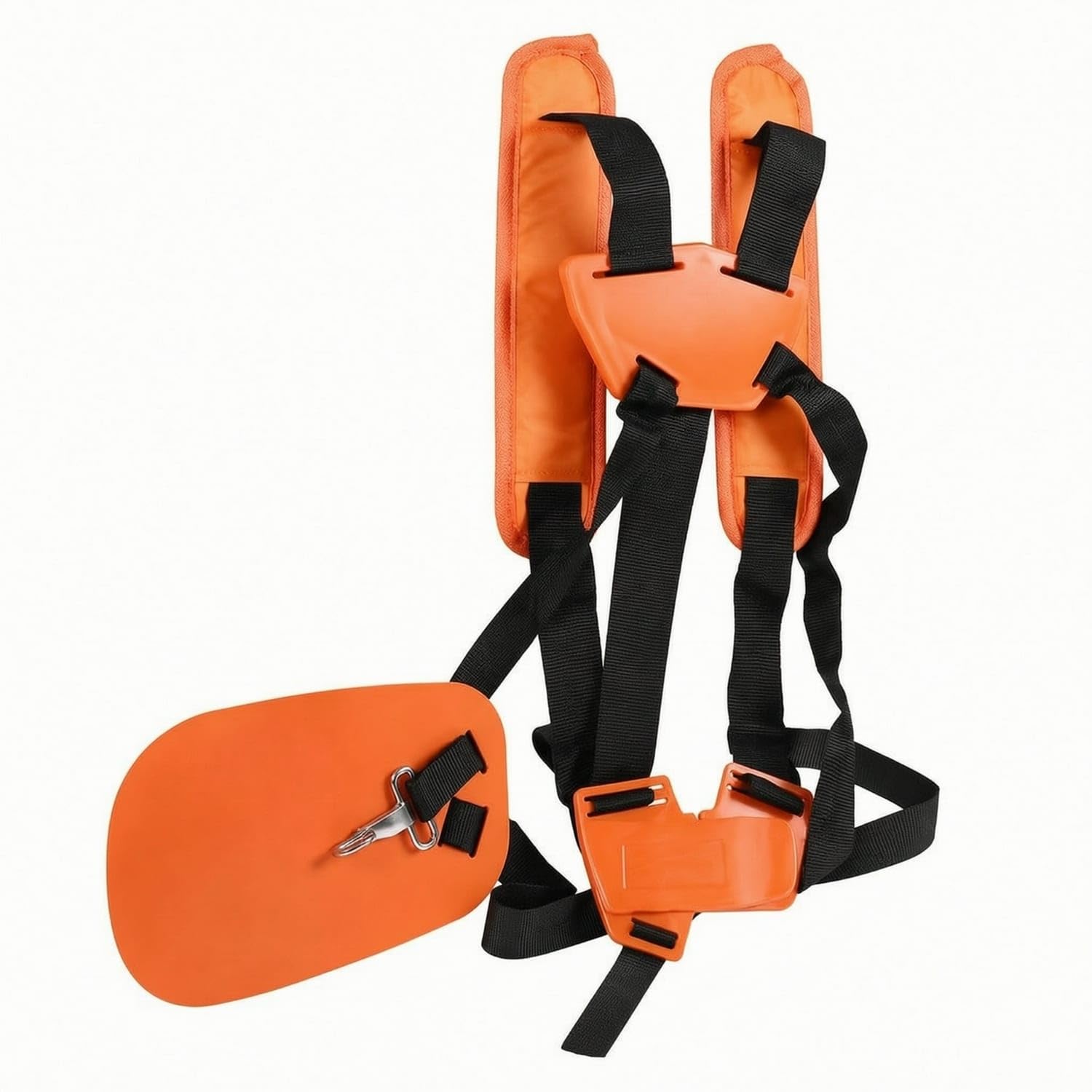 comfortable backpack trimmer harness load-distributing trimmer harness with back support adjustable brush cutter strap with metal clip heavy-duty for landscapers, gardeners,