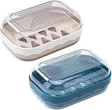 KOLZEMV 2pcs Boîte à Savon Portable de Voyage avec Couvercle Porte-Savon Étanche et Scellé pour la Maison, boite savon voyage,Salle de Bain, Randonnée, Voyage, Camping et Autres activités de Plein Air