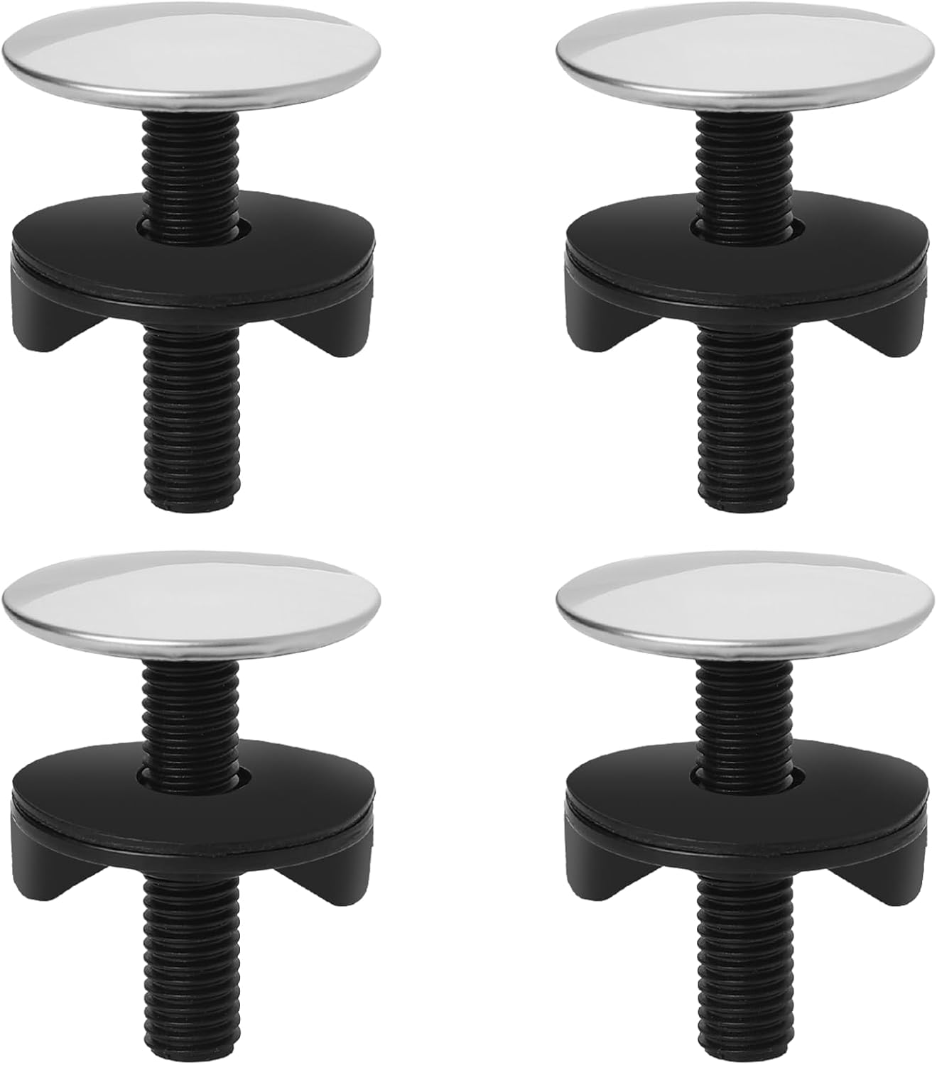 4 Pieces Stainless Steel Kitchen Sink Cap Hole Plug Black