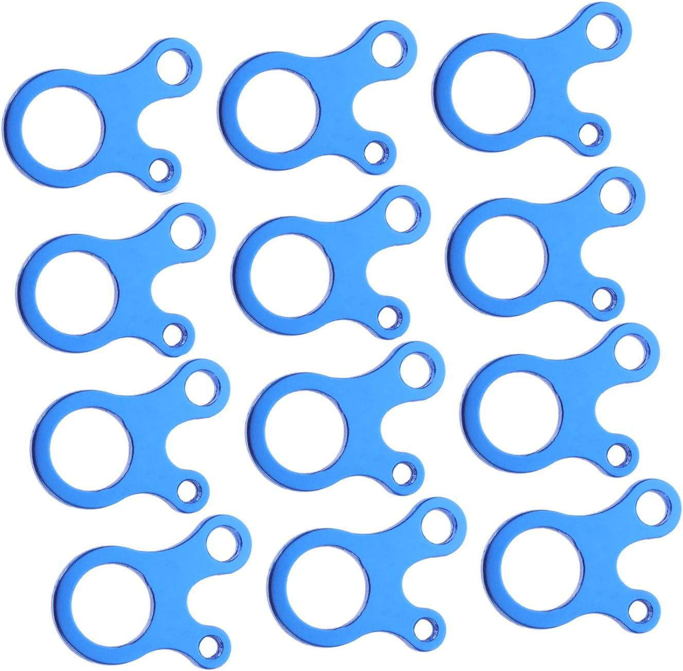 12pcs Blue Aluminum Alloy Tent Cord Buckles with Anti-Rust Camping Wind Rope Adjusters for Hiking Backpacking Outdoor Tent and Awning Rope Tightening