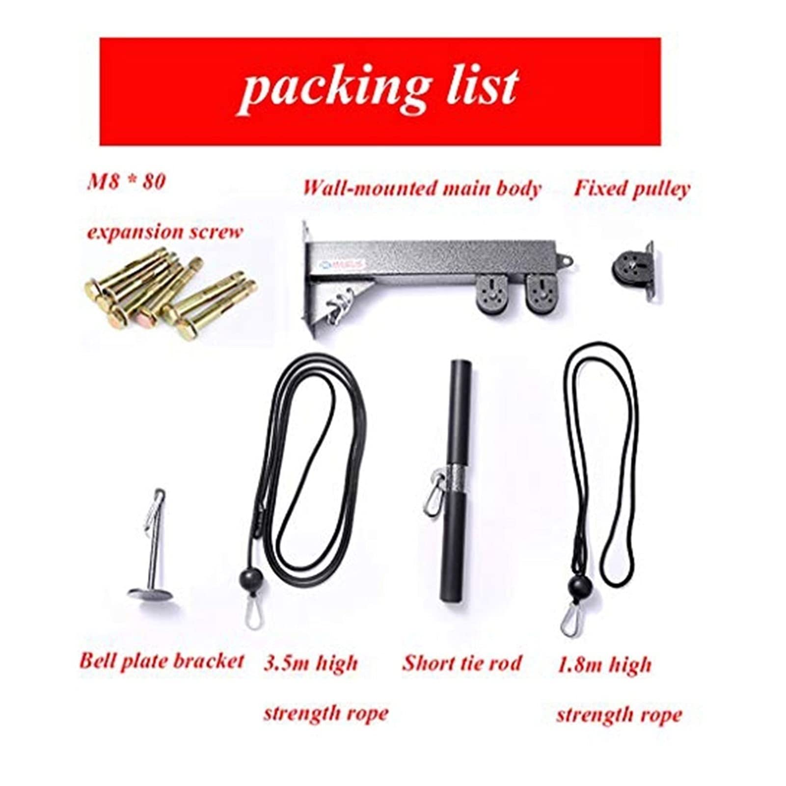 Sistema De Polea De Cable De Pared, Entrenador De Músculo Físico Completo, Adecuado para Latición De Lat, Rizo De Bíceps, Triceps Estiramientos Y Ejercicios Rectos