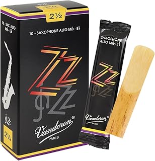 Vandoren SR4125 Alto Sax ZZ Reeds Strength 2.5; Box of 10