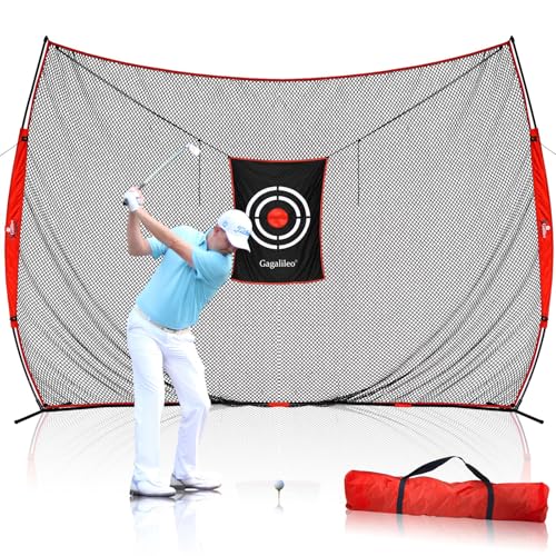 Golf Hitting Practice Nets for Backyard Driving Heavy Duty Men Real Indoor Golf Balls Hitting Pitching Driving Nets for Indoor Outdoor Garage Use Golfing Swing Training Impact Cages with Frame and Net