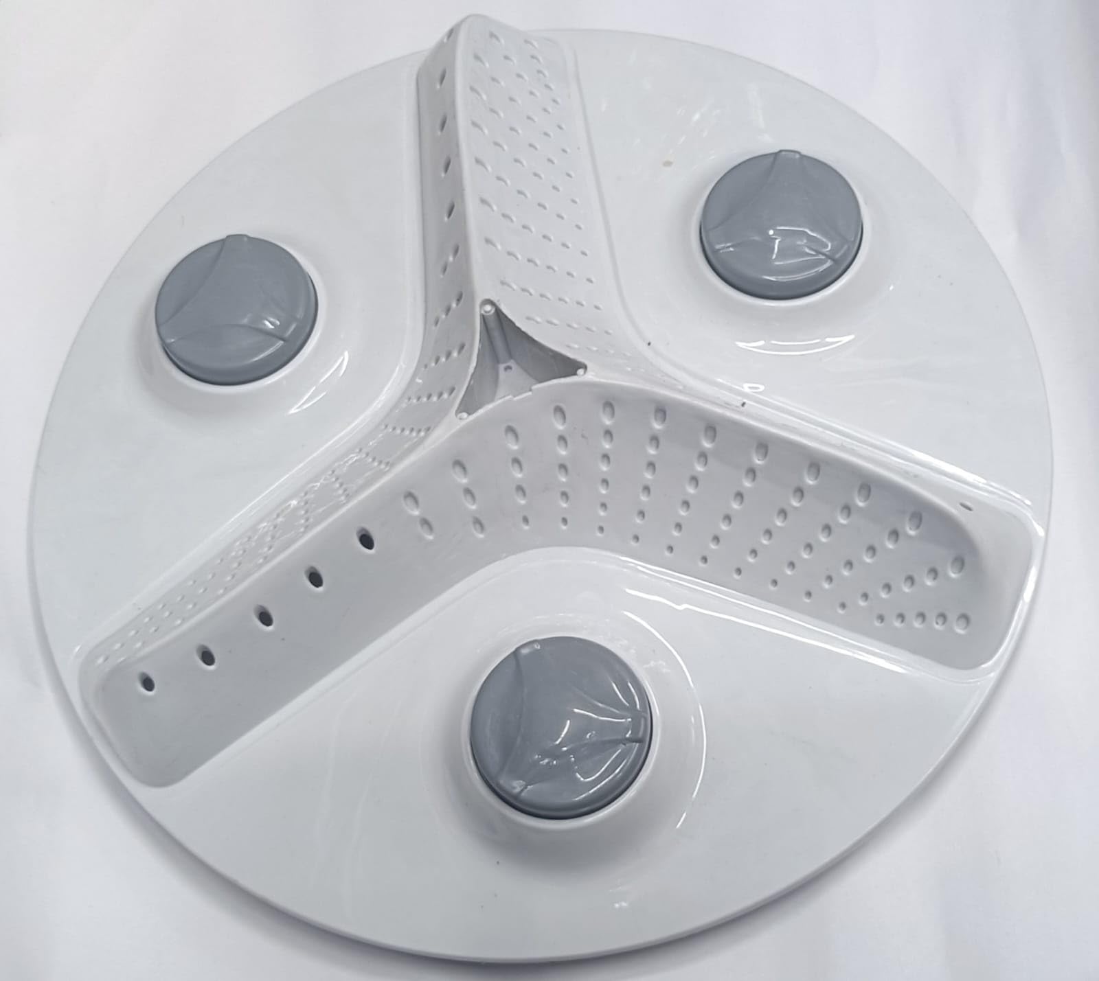 Washing Machine Pulsator for Bosh 11 Kg, 3 Flower Design, 397 mm Round, 11Z Spline, White-image-48