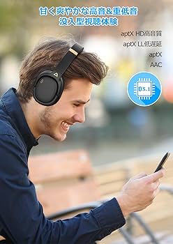 一点限り❣️Ankbit E600ワイヤレスヘッドホンBluetoothブラック Amazon.co.jp: Ankbit ワイヤレス ヘッドホン Bluetooth 5.1