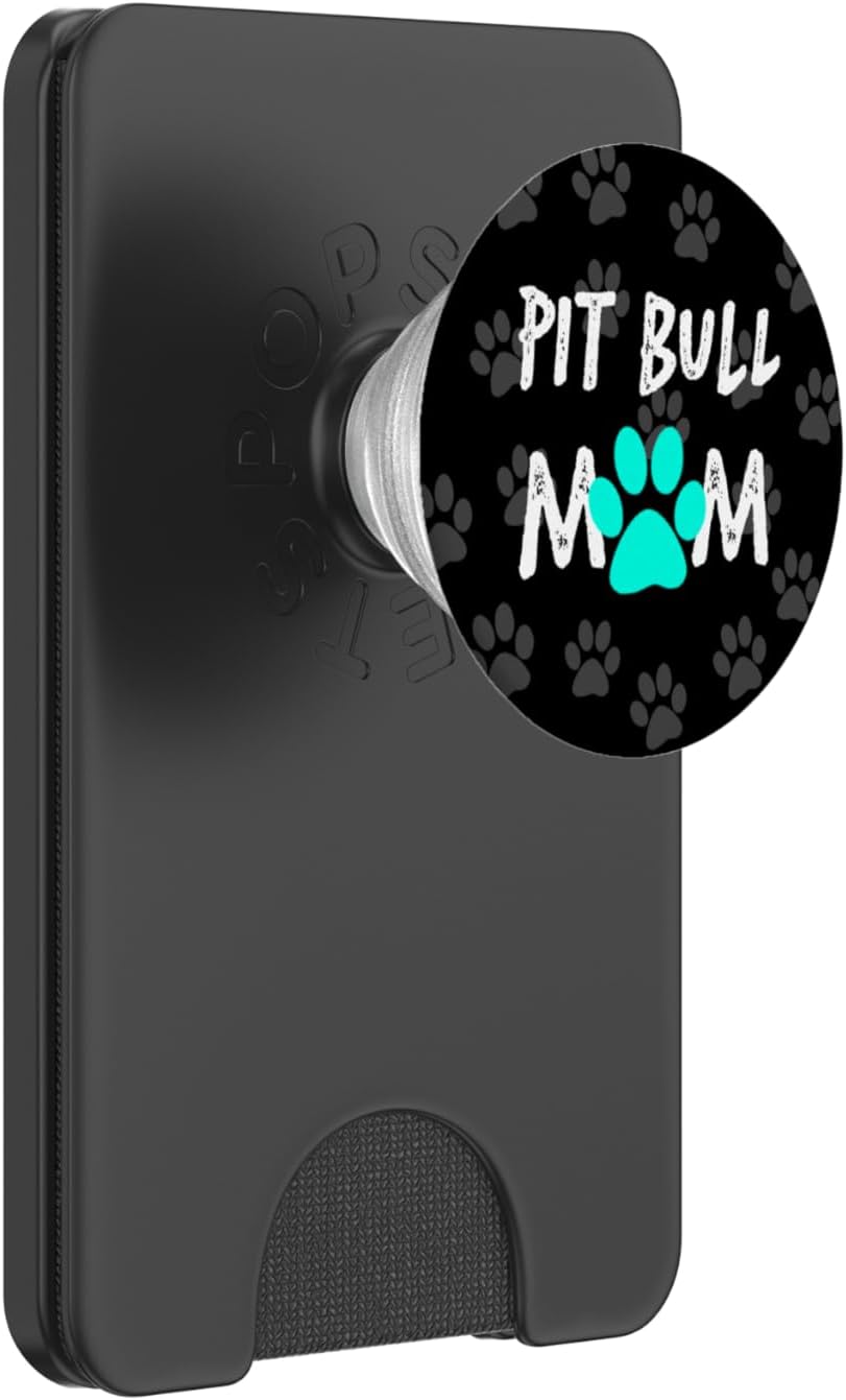 Pit Bull Mom phone accessory womens Pitbull dog gift PopSockets PopWallet for MagSafe