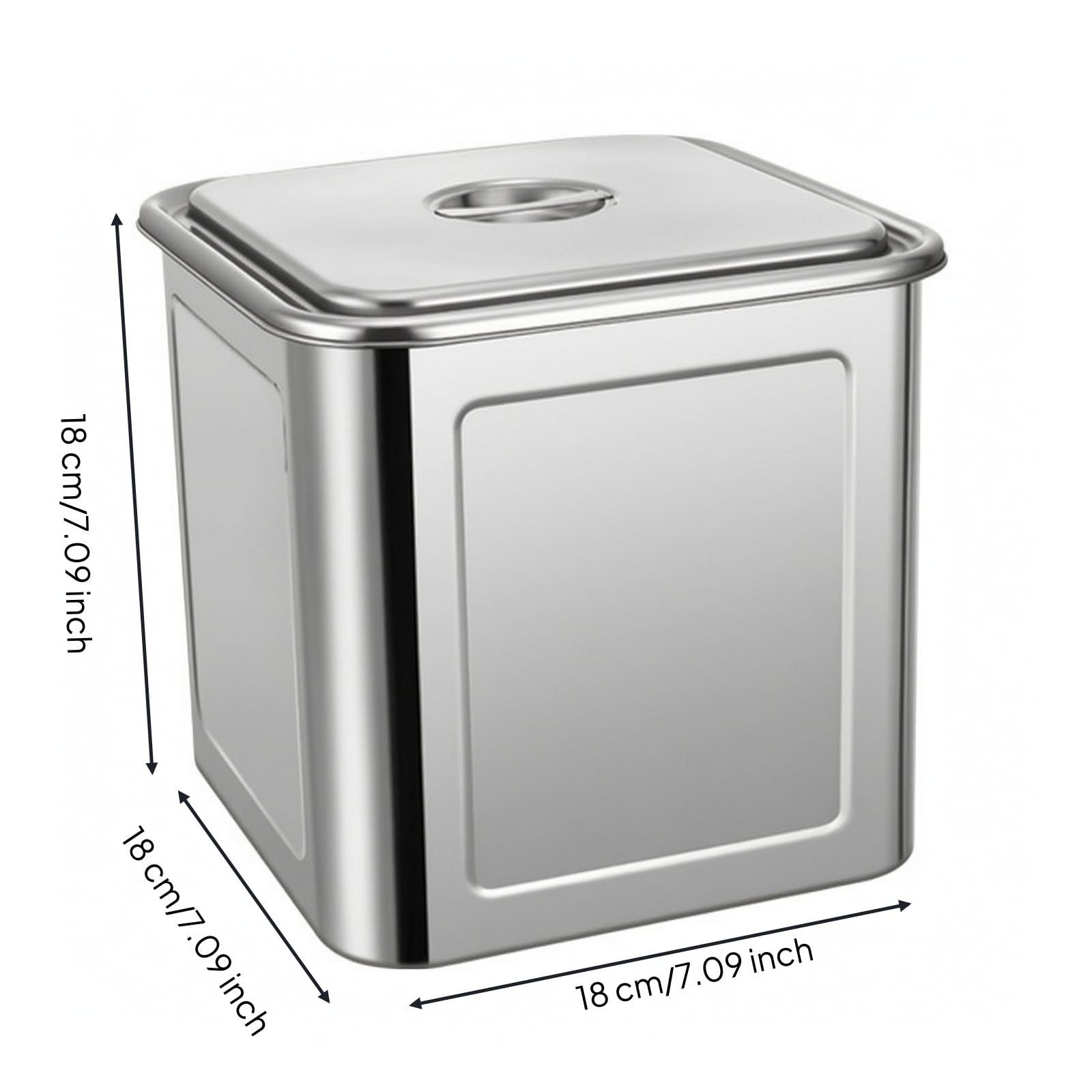 Gralara Boîte à Riz avec Couvercle Empilable, 5L, Sans Poignée