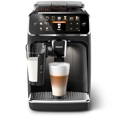 Immagine del prodotto Philips 5400 Series Macchina da Caffè Automatica - Montalatte LatteGo, 12 Bevande, Display Intuitivo, 4 Profili Utente, Nero (EP5441/50)