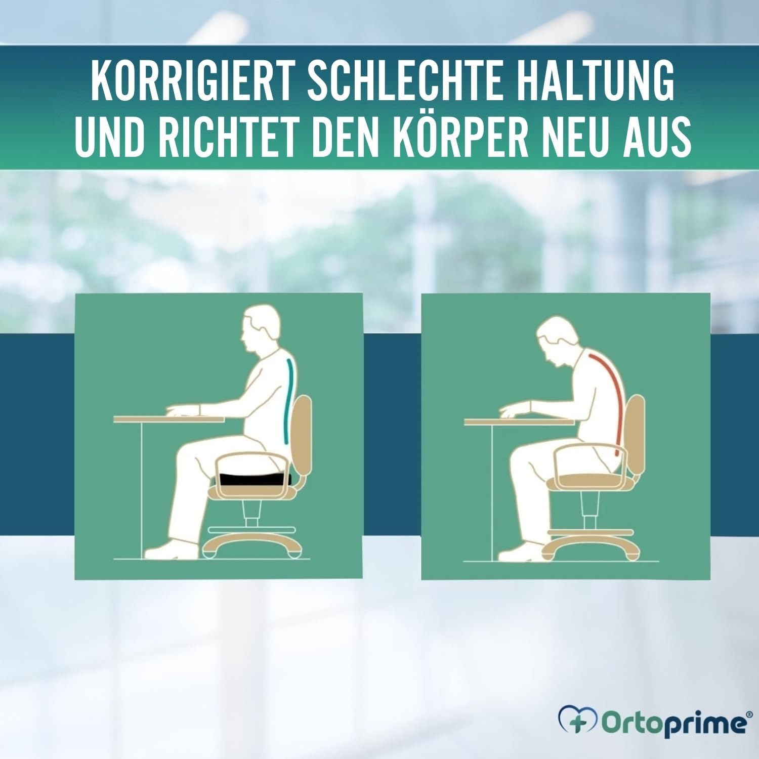 OrtoPrime Dekubitus Orthopädisches Entlastungskissen aus 3D-Schaumstoff mit Kanalsystem Komfort - Prävention Dekubitus Sitzkissen und Druckentlastung - Rollstuhl Sitzkissen Büro Telearbeit & Zuhause