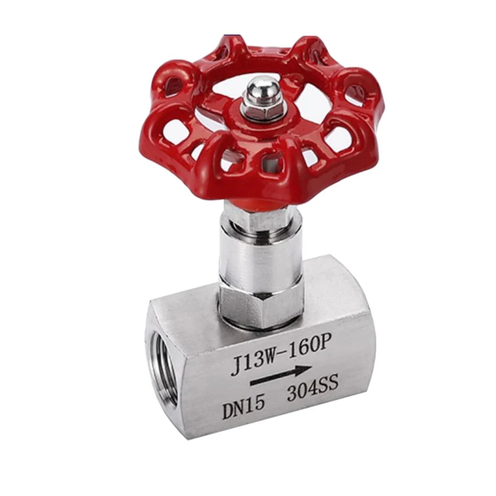 Válvula de aguja de acero inoxidable J13-160P con rosca hembra de 1 pulgada para fluidos