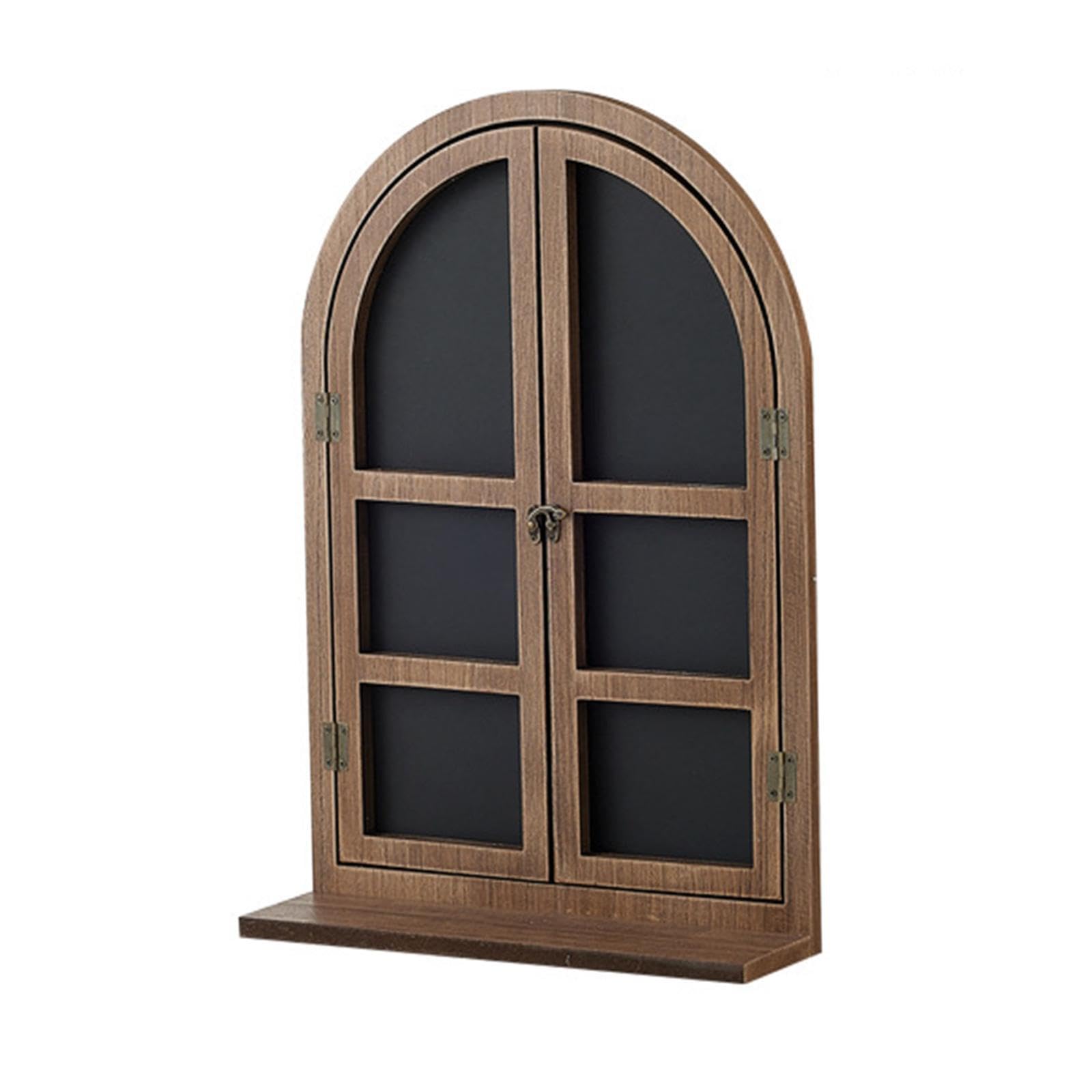Bacheca vintage in legno da parete con messaggi che mostra messaggi in bar, cucine e bagni. Il modello di finestra Fakle vintage stile country americano è realizzato legno.