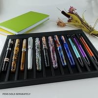 Vista 5 de MONTEVERDE USA Deluxe Collector's - Bandeja de cuero vegano para 12 bolígrafos, color negro