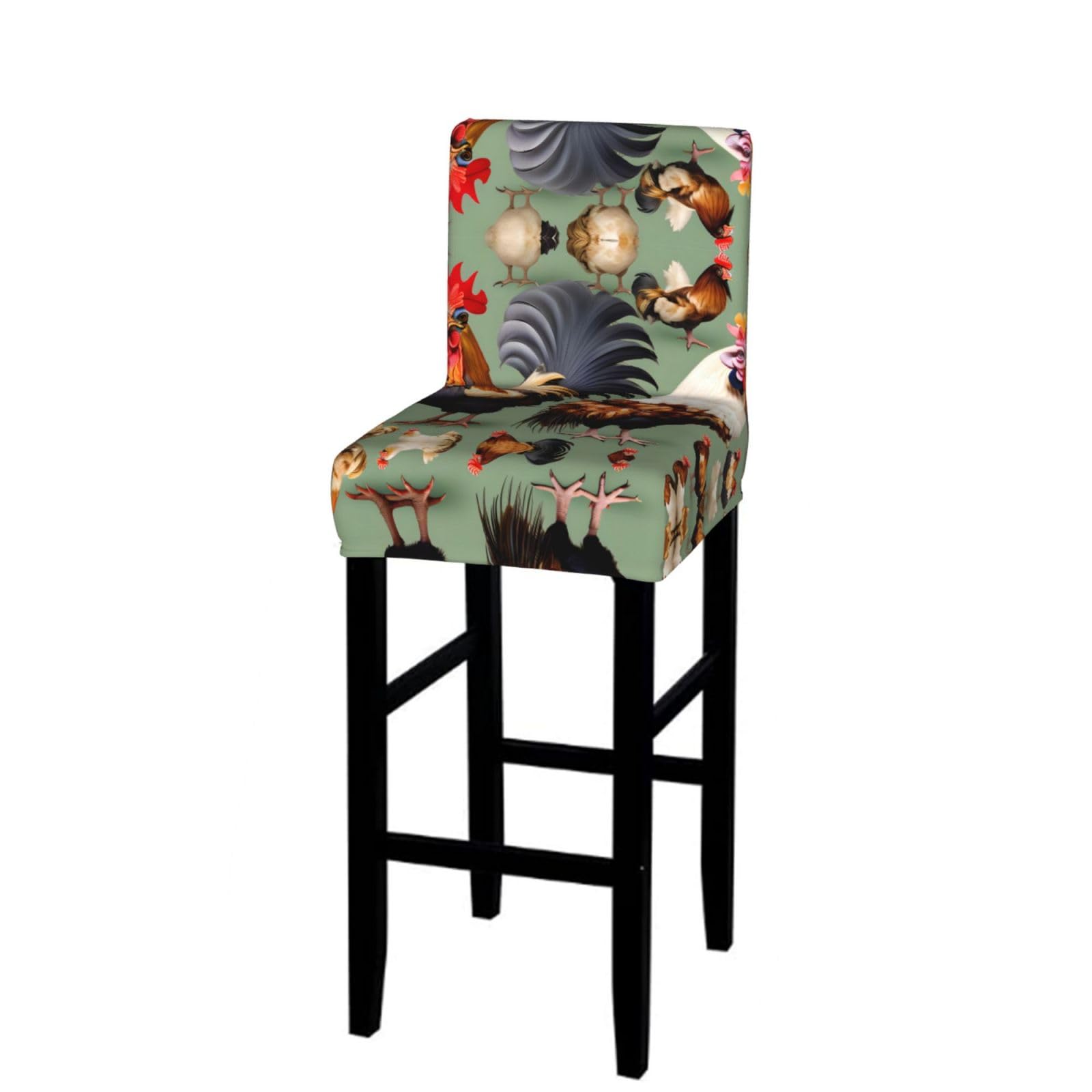 SXZVVBN Rooster and Chicken Stretch Bar Stool Covers Dining Seat