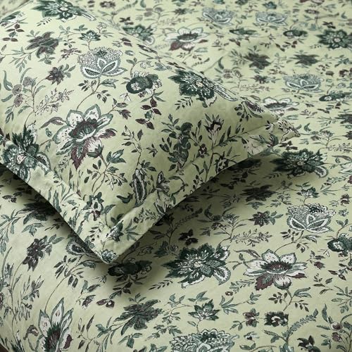 Image of Mafatlal Saanjh 144 TC Cotton Single Bedsheet 90x60 Inch | Elegant Cotton Bed Sheet for Bedroom | Soft Airy Weave | Pillow Cover Included | Cashmere Cream
