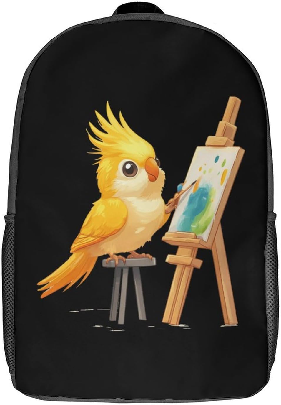 Cockatiel Artist Bird Laptop Backpack for Men Women 17 Inch Shoulder Bag Travel Daypack