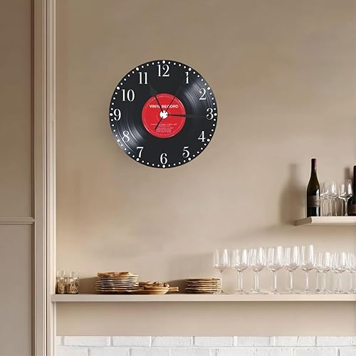 Vista 102 de KiuLoam Reloj de pared redondo de elefante africano, silencioso, sin tictac, funciona con pilas, fácil de leer para estudiantes, oficina, escuela