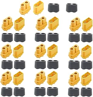 Gxcdizx 20Pcs XT60H Bullet Connector XT60h Plug Male Female Cover Sheath for RC Car Battery ESC Charger Lead