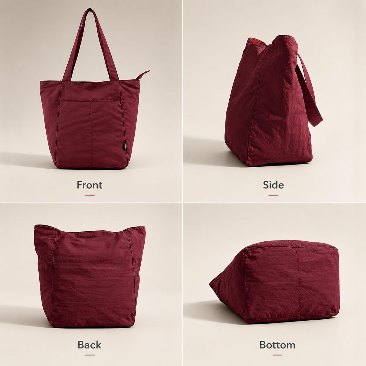 Barsine Tote Bag for Women Unisex Lightweight Nylon Totes Purses and Handbags Large Casual Shoulder Hobo for Travel Gym